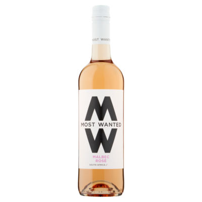 Most Wanted Malbec Rosé 75cl wine, imported from the UK