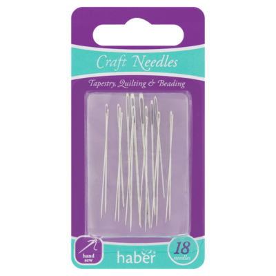 Haber craft needles 18 pieces, UK version