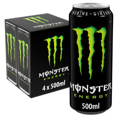 Monster energy drink 4 x 500ml, imported from the UK