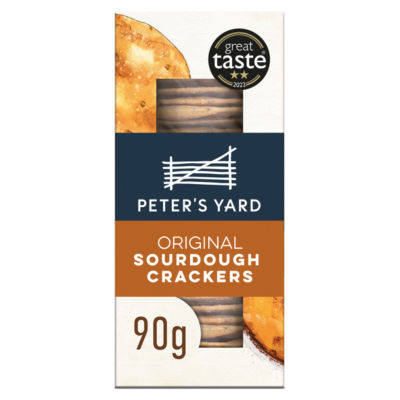 Peter's Yard original sourdough crackers 90g, imported from the UK