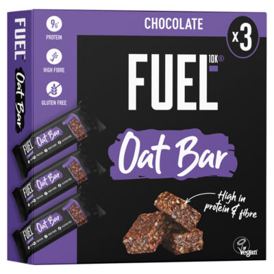 FUEL10K chocolate protein cereal oat bars 3x45g - British product