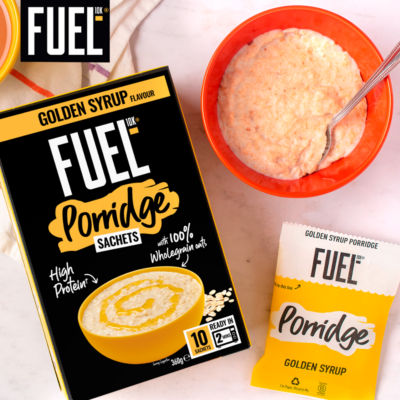FUEL10K Golden Syrup Protein Porridge 10x36g - British product