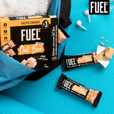 FUEL10K salted caramel protein cereal oat bars 3x45g - British product