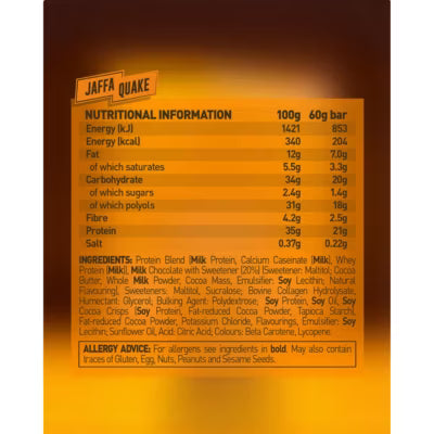 Grenade protein bar chocolate orange flavour 60g, UK version