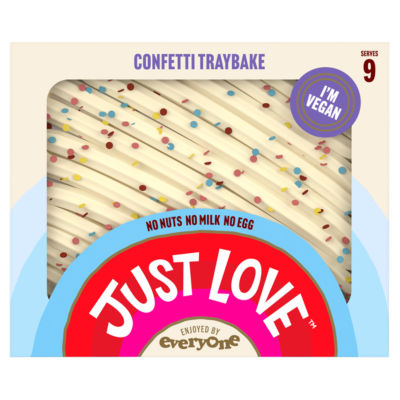 Just Love Confetti Traybake sponge cake, UK version