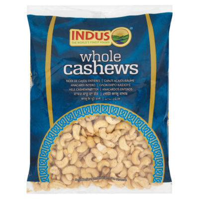 Indus whole cashews, imported from the United Kingdom