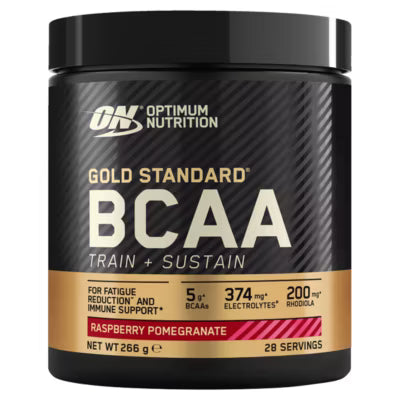 Optimum Nutrition BCAA powder Raspberry Pomegranate Flavour 266g, imported from the UK