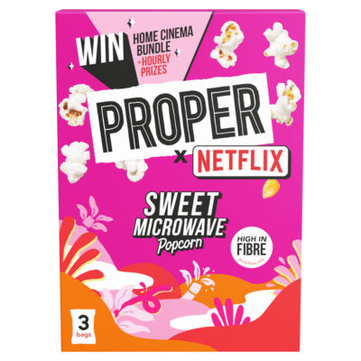 Propercorn sweet microwave popcorn 210g, imported from the UK