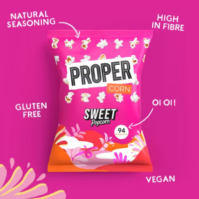 Proper Corn sweet popcorn 90g, imported from the UK