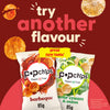 Popchips Sea Salt & Vinegar crisps 85g, imported from the UK