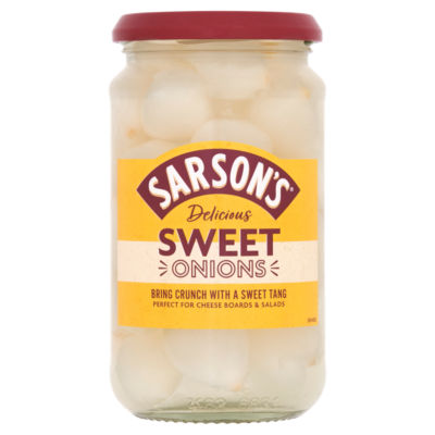 Sarson's delicious sweet pickled onions 460g (British brand)
