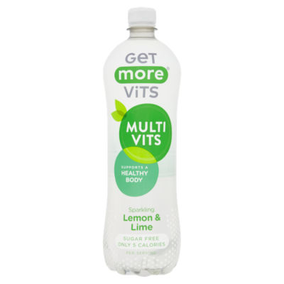 Get More Vits Sparkling Lemon Lime Water 1 Litre, UK version