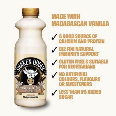 Shaken Udder vanilla milkshake 750ml (British brand)