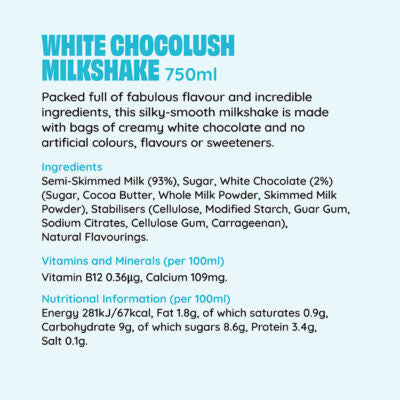 Shaken Udder white chocolate milkshake 750ml (British brand)