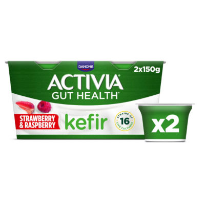 Activia Kefir Yogurt Strawberry Raspberry 2 x 150g - British product