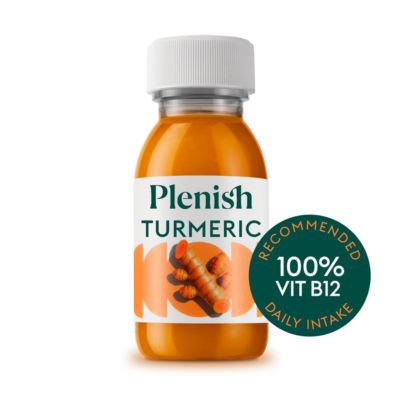 Plenish Turmeric Vitamin B12 Recovery Shot 60ml, imported from the UK