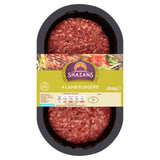 Shazans 4 Lamb Burgers 454g Pack (British brand)