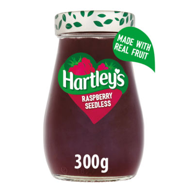 Hartley's raspberry seedless jam 300g, UK version