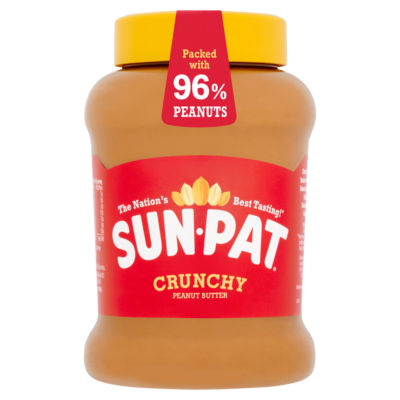 Sun-Pat Crunchy Peanut Butter 570g jar (British brand)