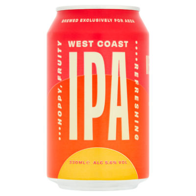 ASDA West Coast IPA beer 330ml - British product