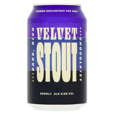 ASDA Velvet Stout canned stout 330ml - British product