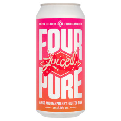 Fourpure Juiced Mango and Raspberry Fruited Beer 440ml - British product