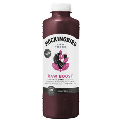 Mockingbird Raw Boost smoothie 750ml, imported from the UK