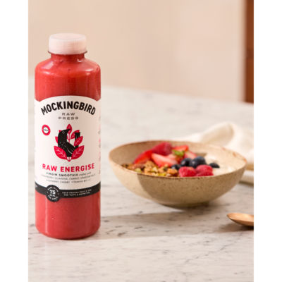Mockingbird Raw Energise Virgin Smoothie 750ml, imported from the UK