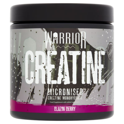 Warrior Créatine Monohydrate Micronisée Poudre de Créatine Saveur Blazin Berry 300g