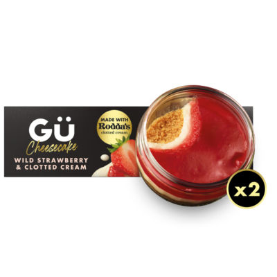 Gü Wild Strawberry & Clotted Cream Cheesecake 2x87g, UK version