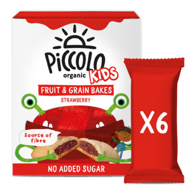 Piccolo organic strawberry bars 132g, imported from the UK