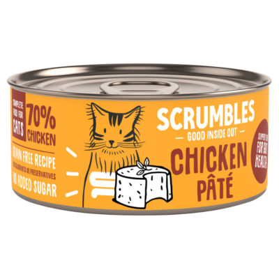 Scrumbles Chicken in Pate cat food 80g (British brand)