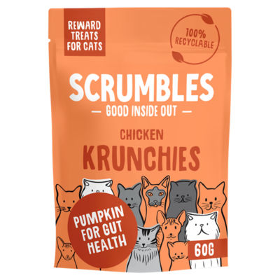 Scrumbles Krunchies Chicken Cat Treats 60g