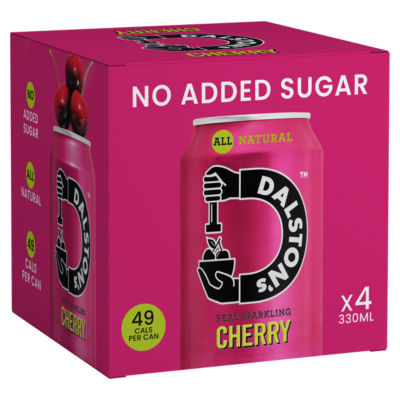 Dalston's Sparkling Cherry Drink 4 x 330ml - British product
