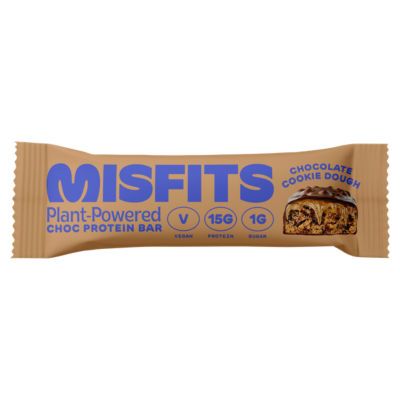 Misfits Sjokolade Cookie Deig Plantebasert Proteinstang 45g