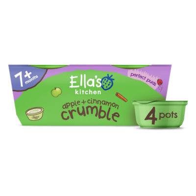 Ella's Kitchen Apple Cinnamon Crumble Baby Pudding 4 x 80g - British product