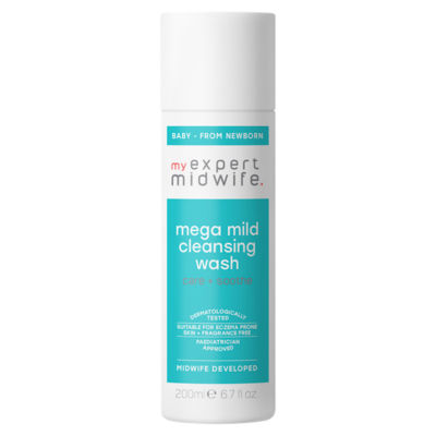 My Expert Midwife Mega Mild Cleansing Wash 200ml, imported from the UK