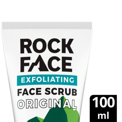 Rock Face exfoliating crushed walnut shells face scrub 100ml, imported from the UK