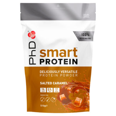 PhD protein powder salted caramel 510g, imported from the UK