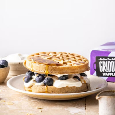 Griddle Bakery 6 blueberry toaster waffles 200g frozen pack, UK version