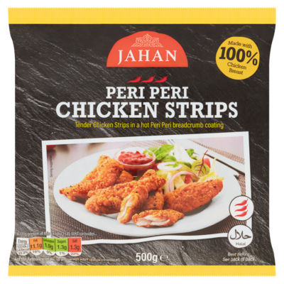 Jahan Peri Peri chicken strips 500g, UK version