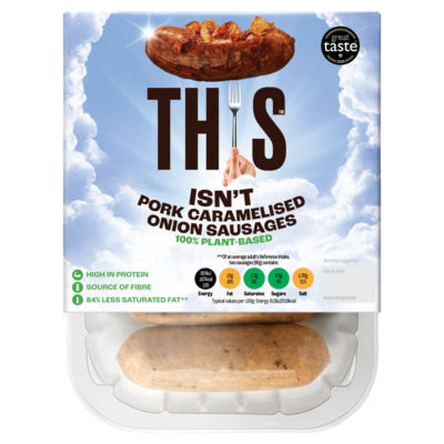 This caramelised onion plant-based sausages 270g (British brand)