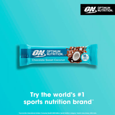Optimum Nutrition Chocolate Coconut Protein Bar 59g, imported from the UK
