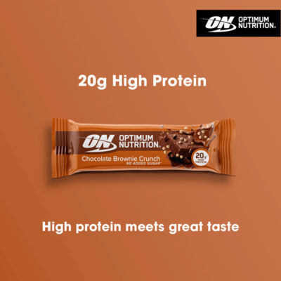 Optimum Nutrition protein bar Chocolate Brownie Crunch 65g, imported from the UK