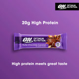 Optimum Nutrition protein bar nutty chocolate caramel flavour 70g, imported from the UK