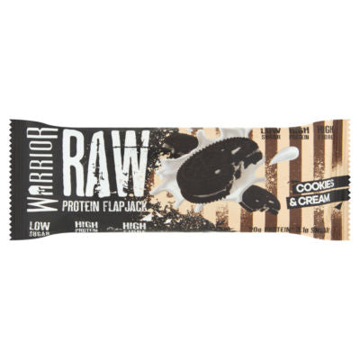 Warrior Raw Cookies & Cream Protein Flapjack 75g (British brand)