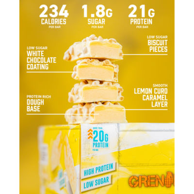 Grenade lemon cheesecake flavour protein bar 60g, UK version