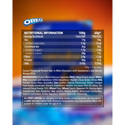 Grenade protein bar Oreo Milk 60g, UK version