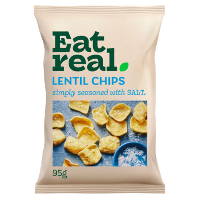 Eat Real Salted Lentil Chips 95g - British product