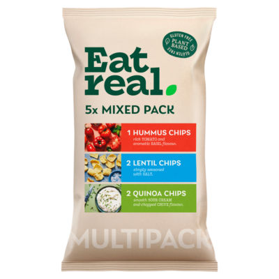 Eat Real Mixed Hummus Lentil Quinoa Chips 98g Multipack - British product